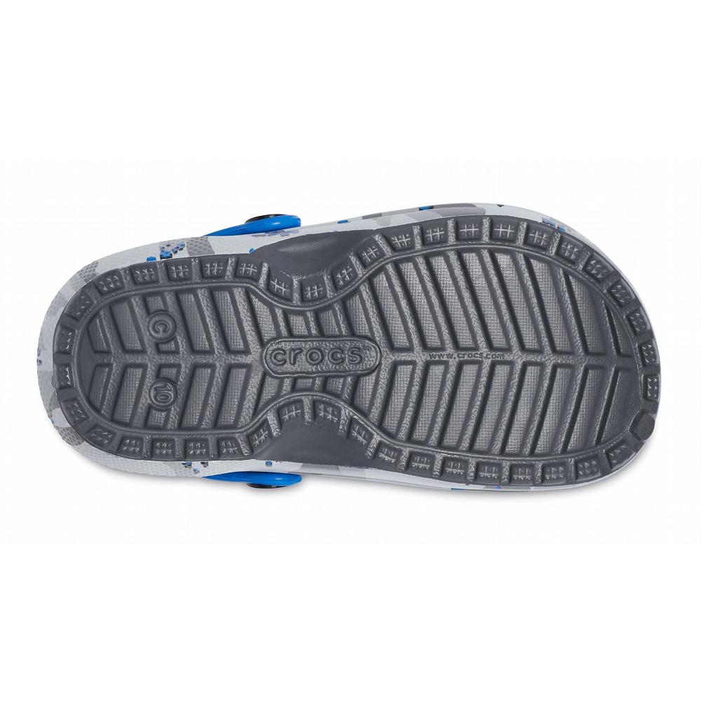 Grey Girls' Crocs Classic Lined Camo Clogs | NZ 1474KORI